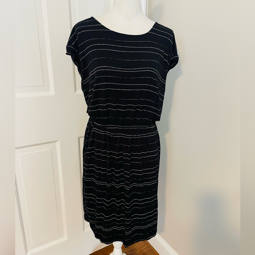 Apt. 9 Black and White Striped Dress